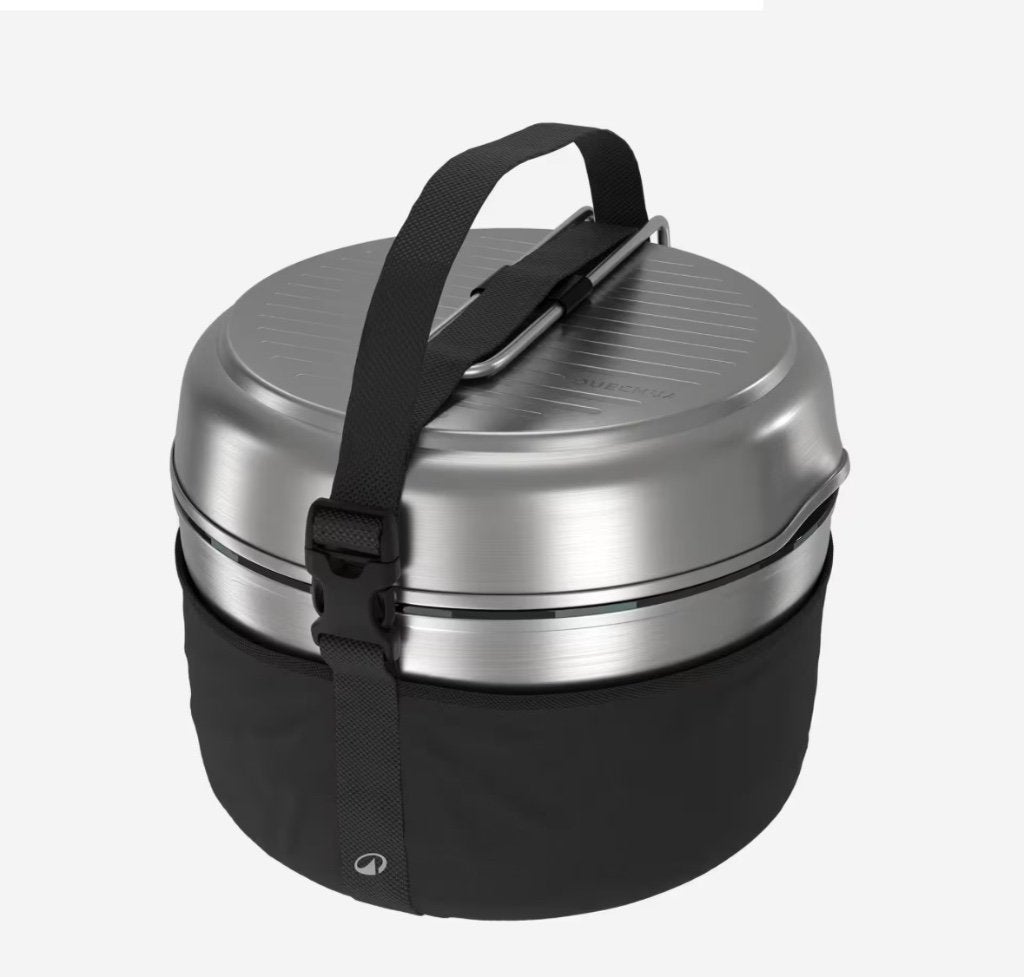 Camping cooking set 500 stainless steel 2 persons 15-piece, Ophalen of Verzenden, Nieuw