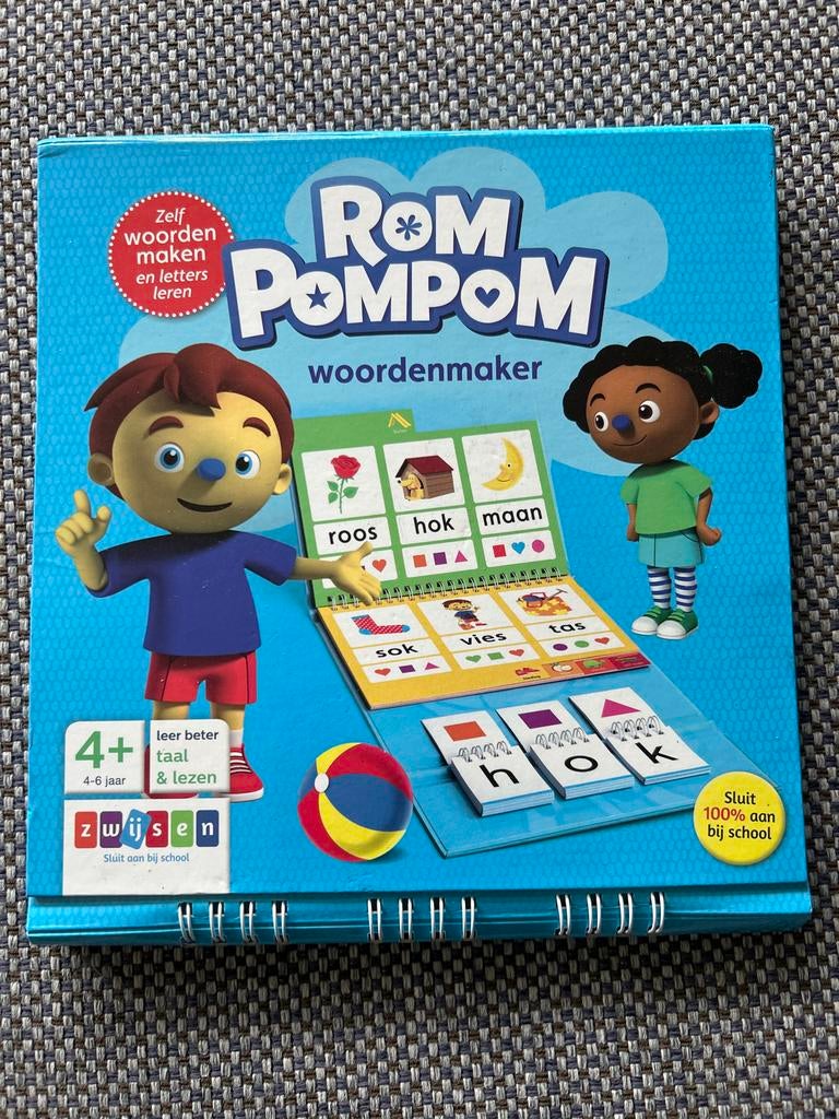Rom Pom Pom Woordenmaker - Leer Beter Taal & Lezen, Kinderen en Baby's, Speelgoed | Educatief en Creatief, Ophalen, Zo goed als nieuw