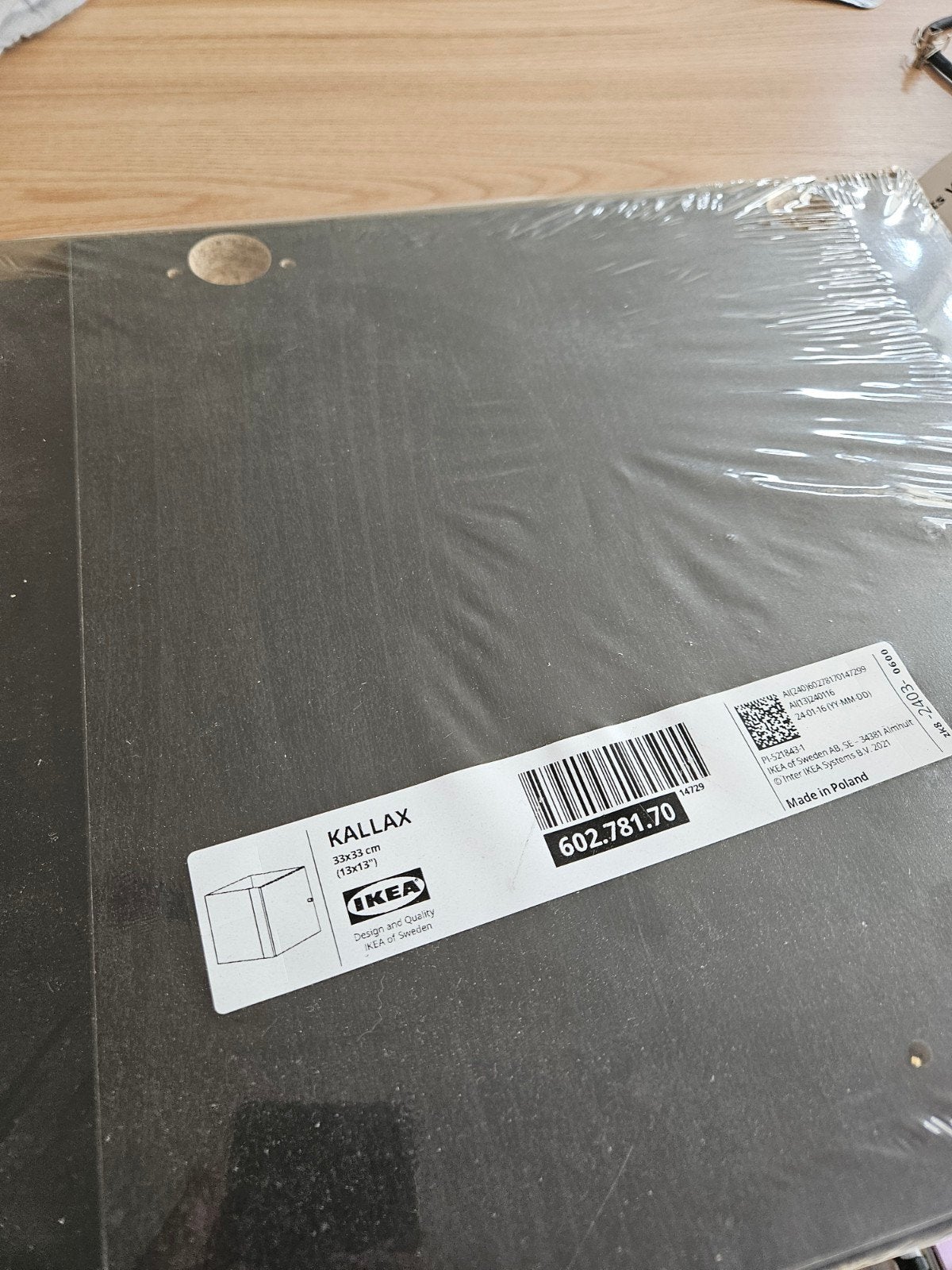 Ikea Kalax inzet deur zwartbruin nieuw, Audio, Tv en Foto, Fotoalbums en Accessoires, Ophalen, Nieuw