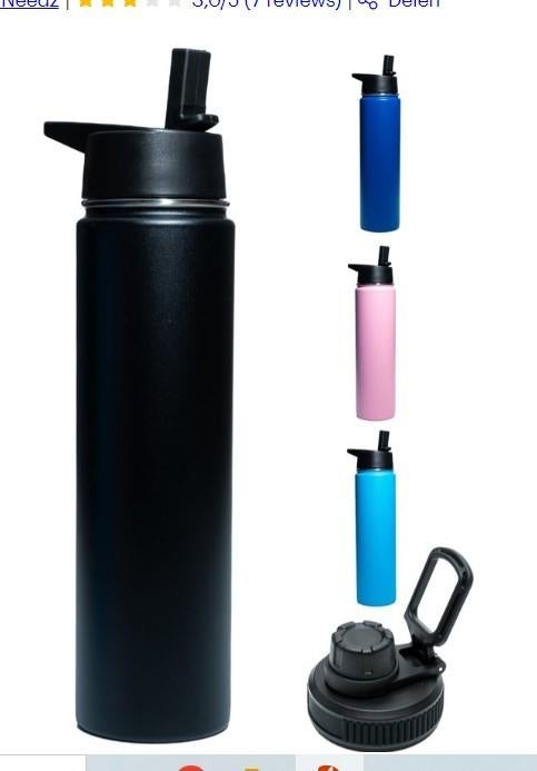 3× Nieuw: Thermosfles, Drinkfles, Isoleerfles 700 ML, Ophalen of Verzenden, Nieuw