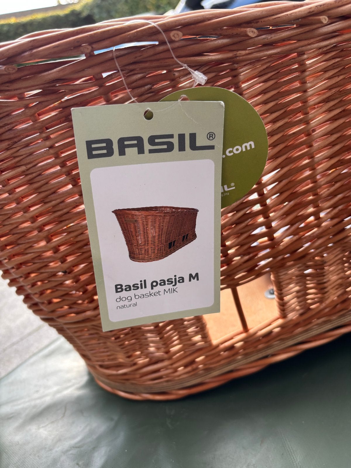Basil Pasja M Hondenfietsmand - Natuurlijk Rotan, Ophalen of Verzenden, Nieuw, Fietsmand