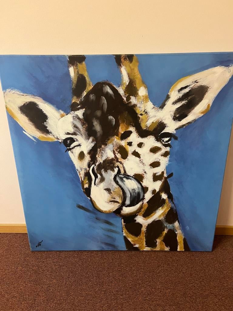 Schilderij giraffe, Ophalen