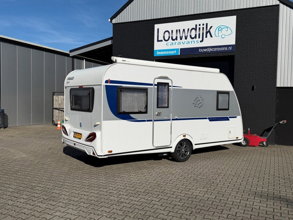 KNAUS Sport 450 FU ’19 (Mover, Fransbed), Caravans en Kamperen, Rondzit, Bedrijf, Lengtebed, 6 tot 7 meter