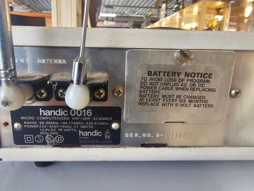 Handic 0016 scanner, Telecommunicatie, Ophalen of Verzenden, Nvt, Nvt, Nvt