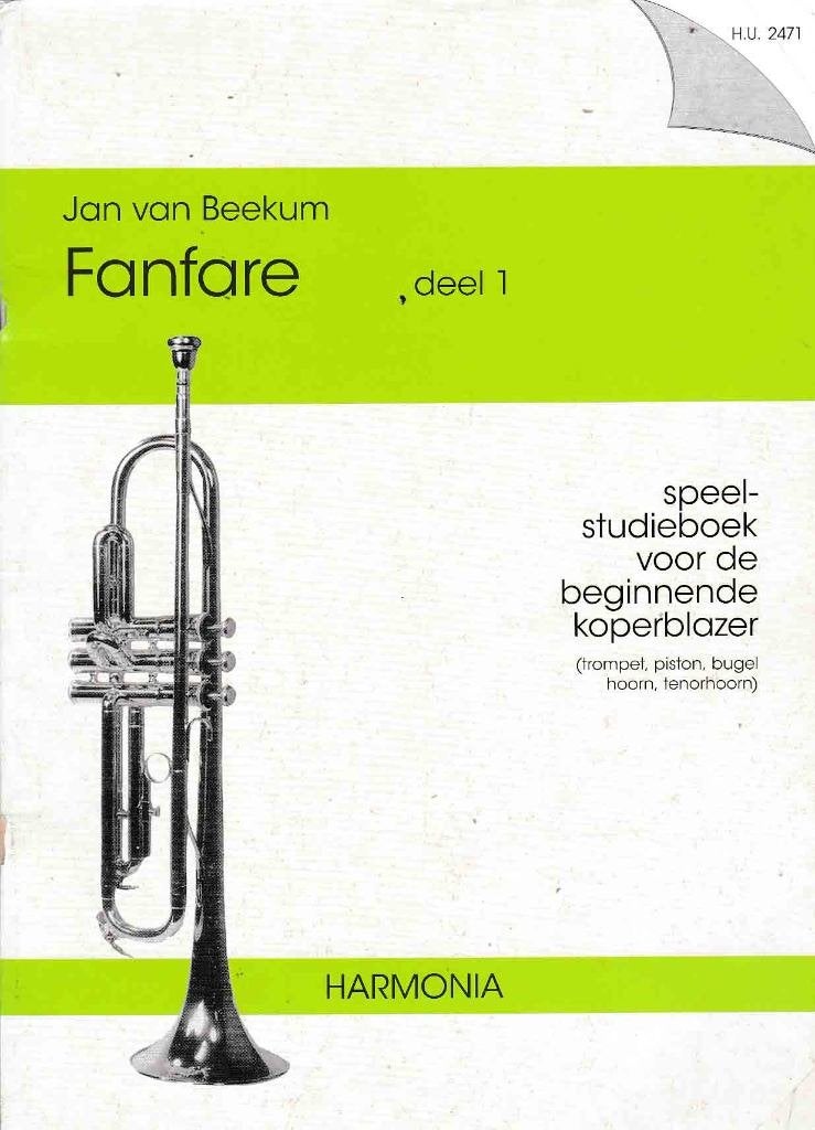 Fanfare deel 1 en 2 Jan Van Beekum ( 1013 ), Gebruikt, Ophalen of Verzenden, Blokfluit, Artiest of Componist