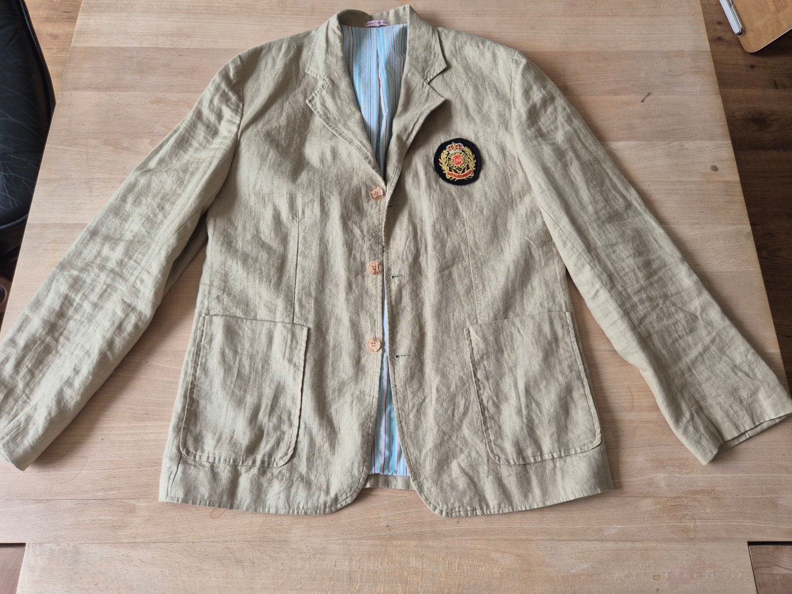 prachtige linnen blazer Born with attitude.Maat L., Kleding | Heren, Maat 52/54 (L), Verzenden, Beige, Born with Attitude