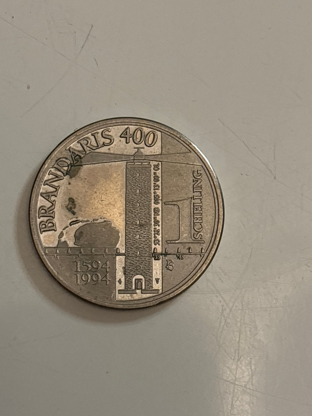 Brandaris 400 jaar herdenkingsmunt Terschelling 1994, Ophalen of Verzenden, Koningin Beatrix, Overige waardes, Losse munt
