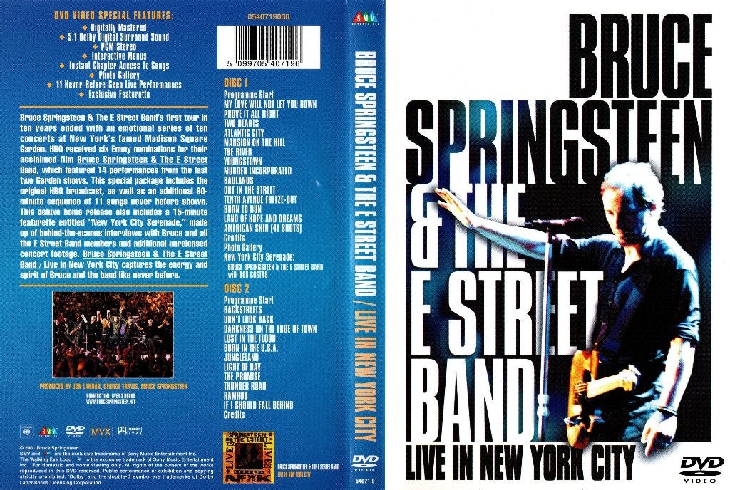 Bruce Springsteen & the e street band, live in New York city, Alle leeftijden, Ophalen of Verzenden, Zo goed als nieuw, Concert