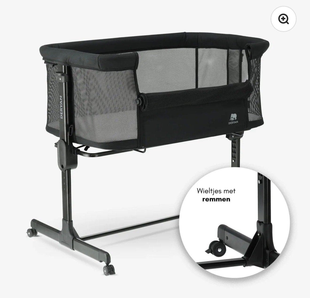Deryan Snoozy Co-Sleeper - Zwart, Kinderen en Baby's, Babywiegjes en Ledikanten, Ophalen, Nieuw, Wieg