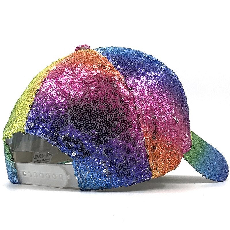 Regenboog paillet pet glitter hoed gay pride heren dames, Verzenden, Nieuw, One size fits all, Pet