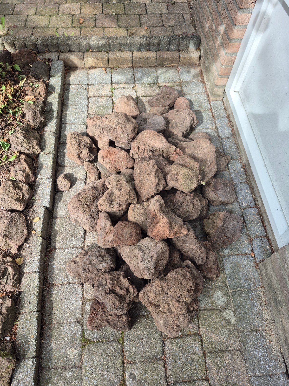 Lavasteen voor tuin of decoratie, Ophalen, Gebruikt, Bruin, Kei