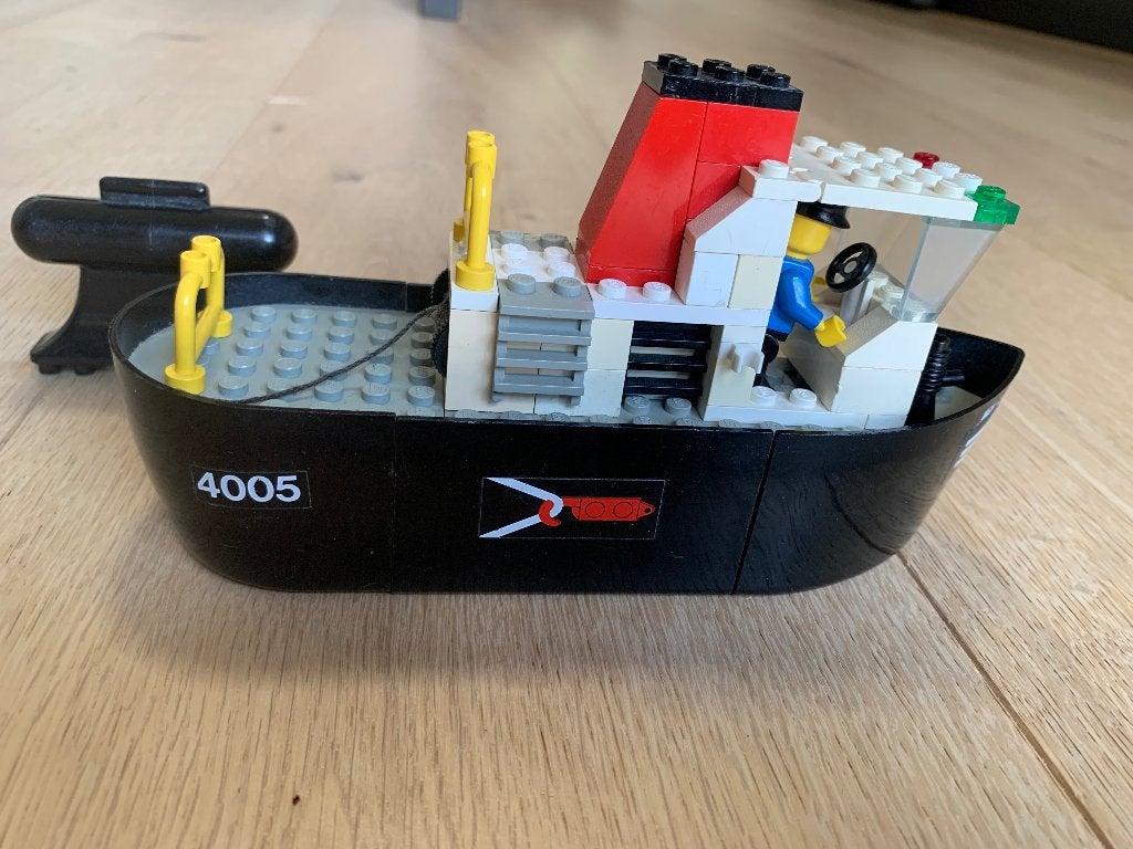 Vintage LEGO 4005 Tug Boat / Sleepboot – 1982, Gebruikt, Overige thema's, Lego, Ophalen of Verzenden