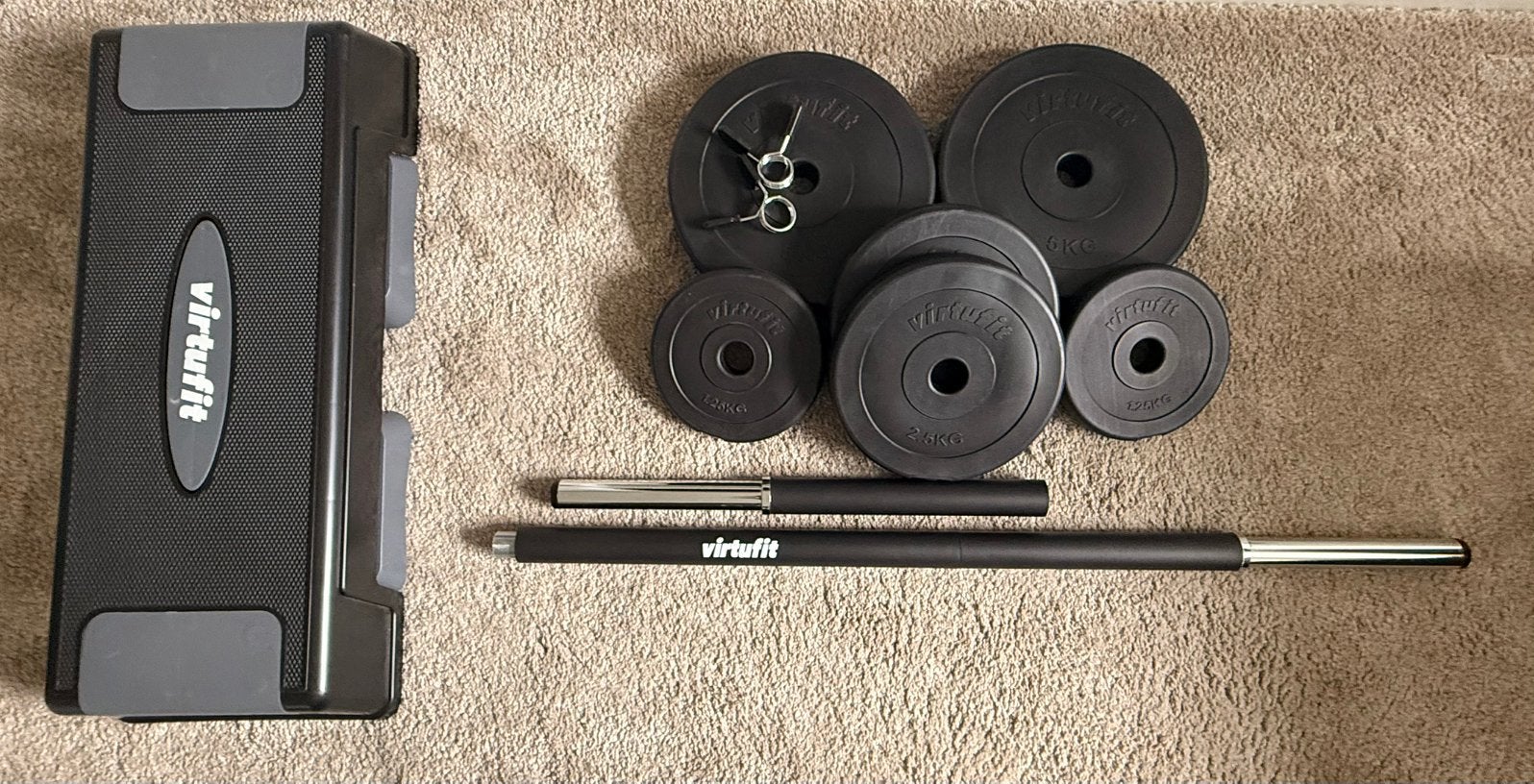 Fitness step/halter/gewichten, Sport en Fitness, Ophalen, Zo goed als nieuw, Overige typen