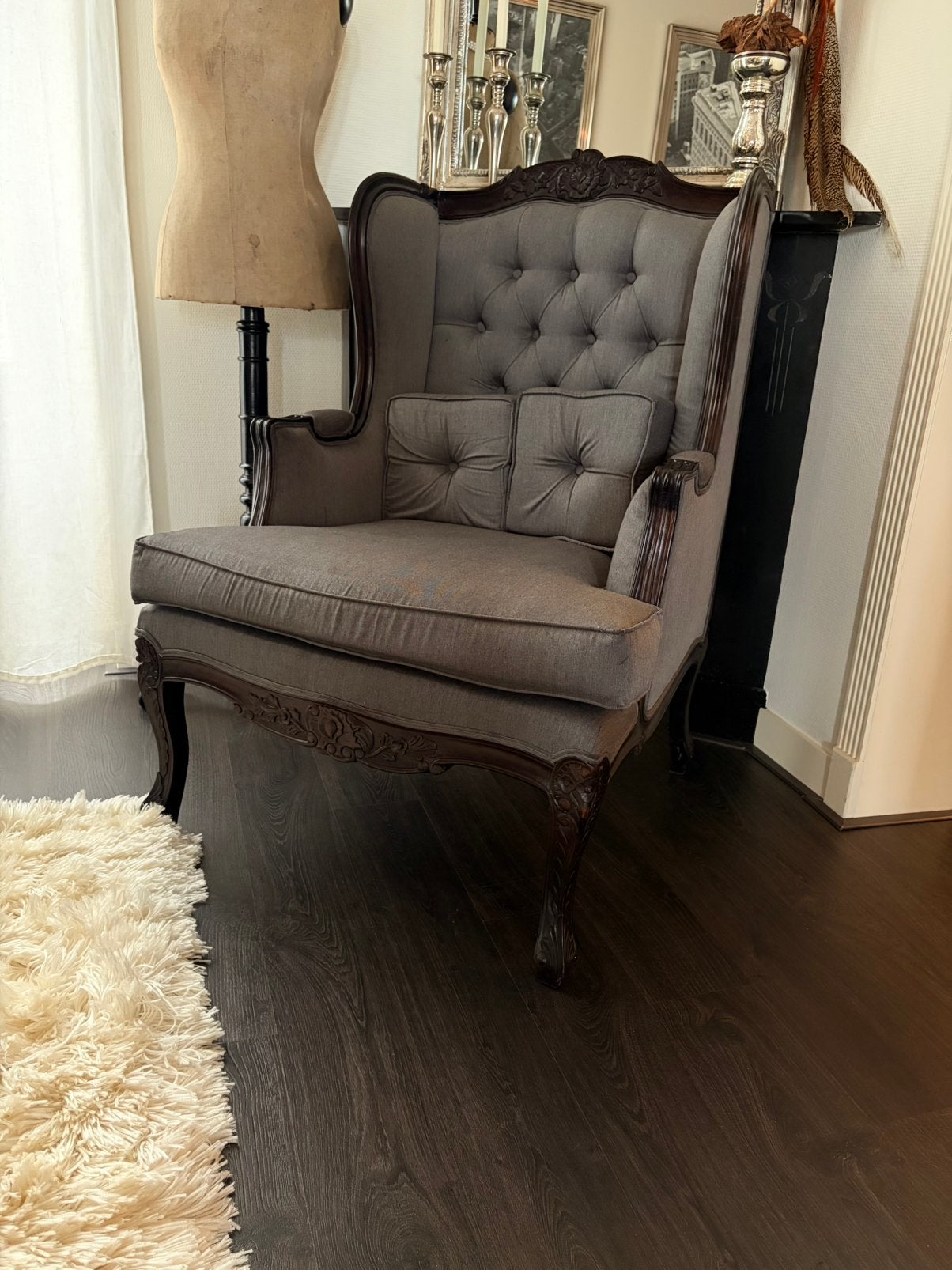 Prachtige Authentieke Fauteuil | Zeer Chique! | Mooi!, Minder dan 75 cm, Ophalen of Verzenden, Zo goed als nieuw, Stof