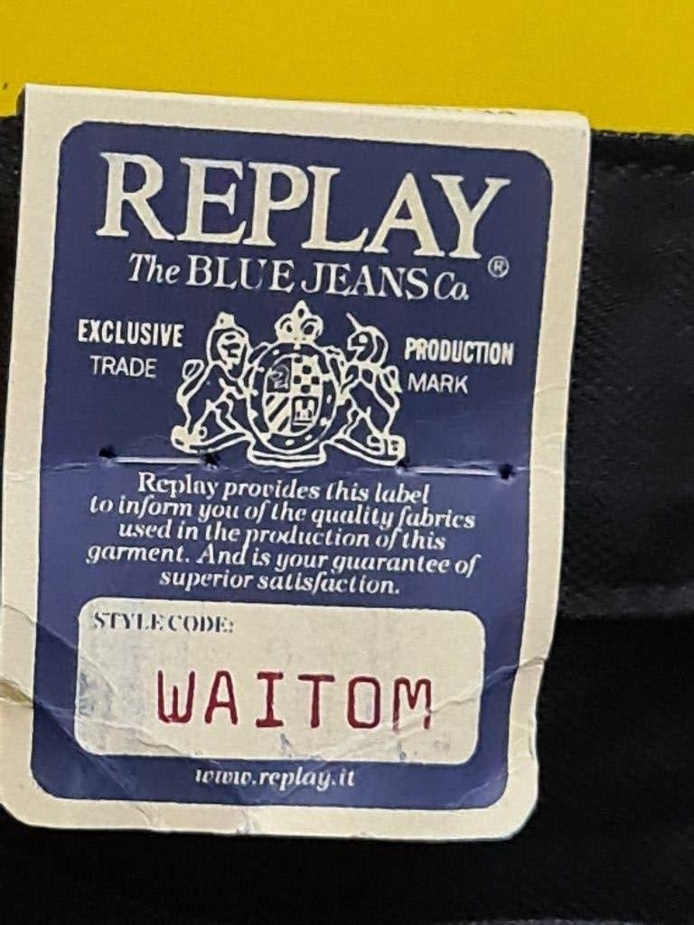 Replay spijker broek met zwarte kleur maat 38/ 34, Verzenden, Zwart, Overige maten, Zo goed als nieuw