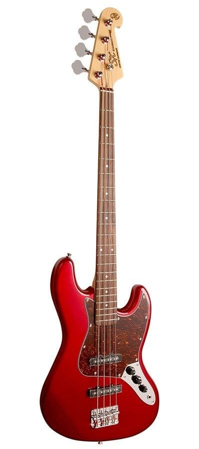 BD1CAR SX Standard Series J-style elektrische basgitaar Rood, ., Nieuw, Ophalen of Verzenden, .