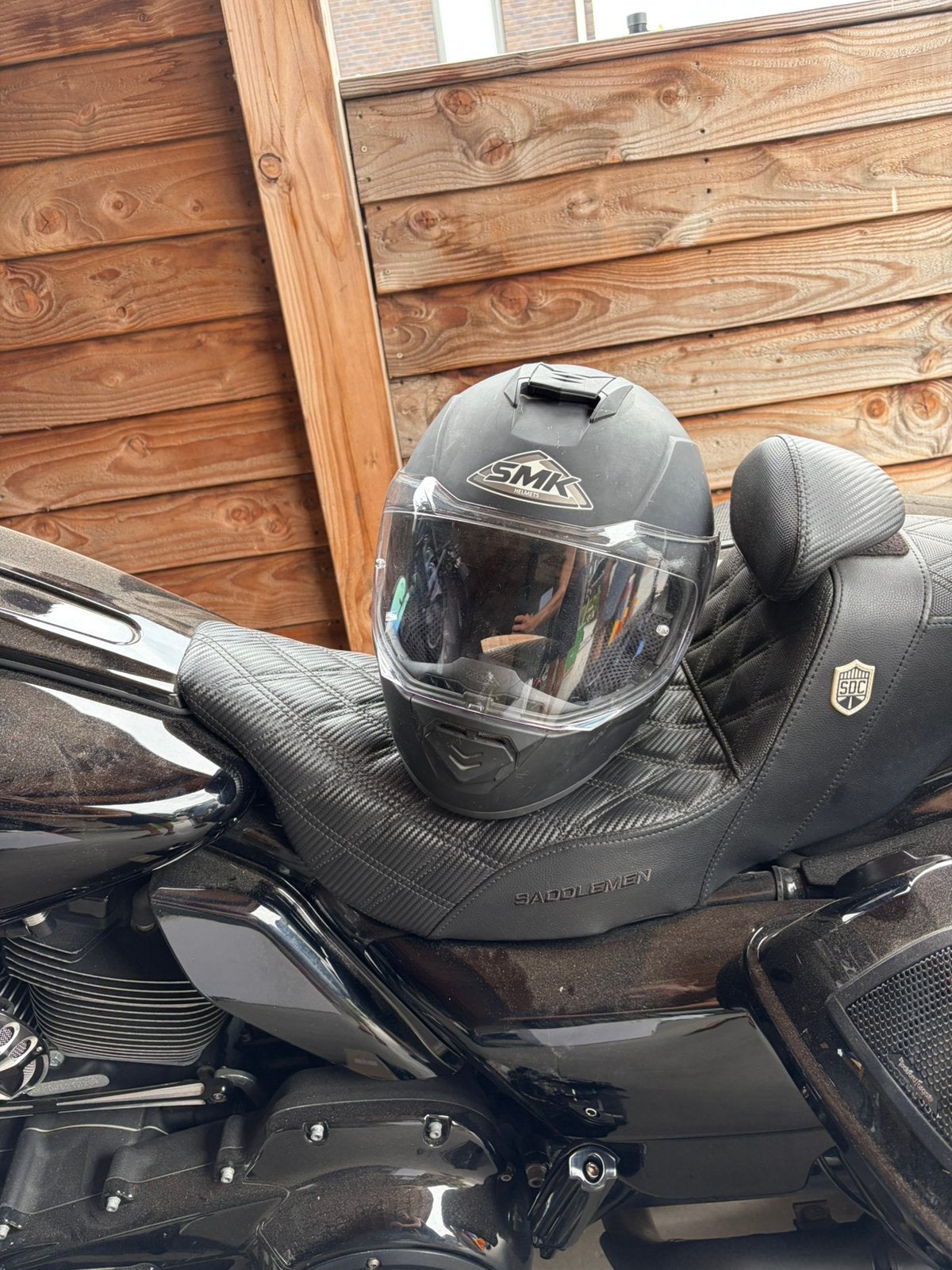 SMK GULLWING – ZWARTE MOTORHELM, Ophalen, Gebruikt