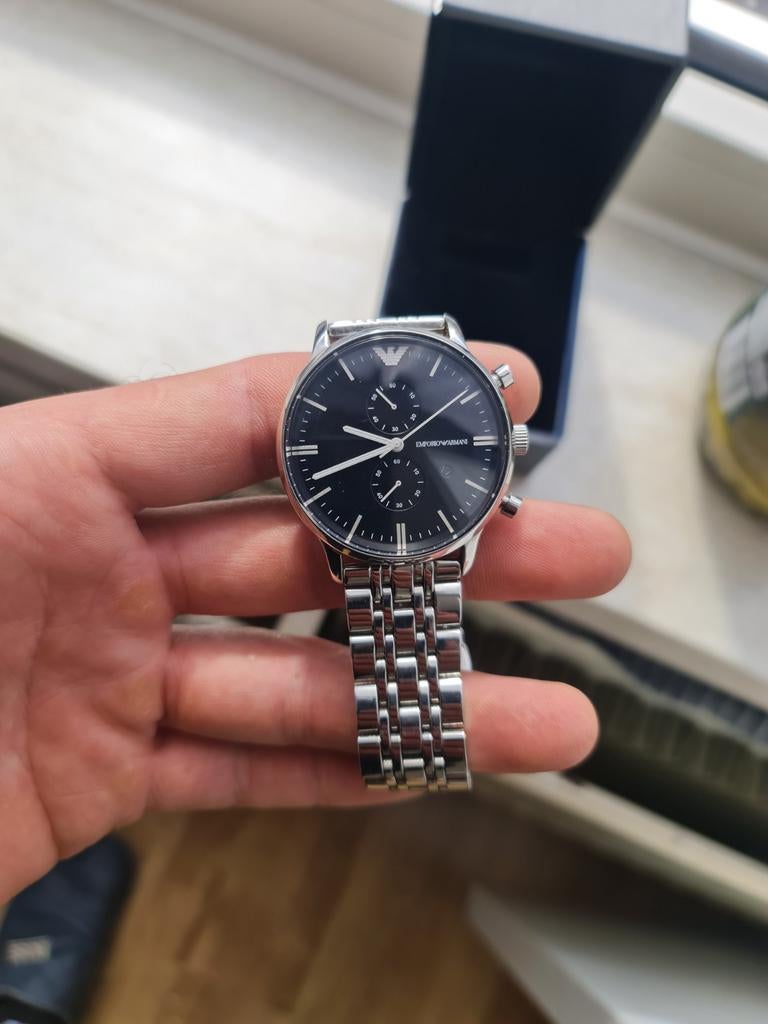 Watch Emporio Armani, Ophalen of Verzenden, Zo goed als nieuw, Staal, Overige merken