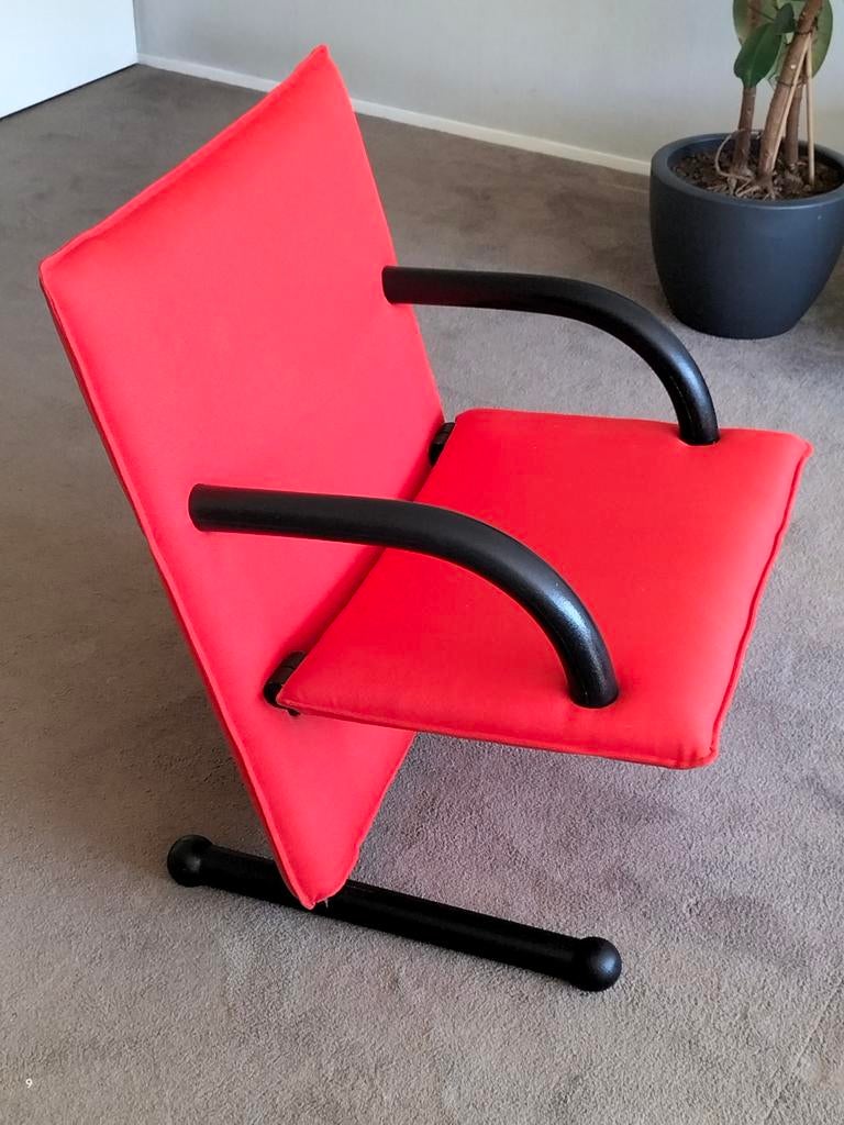 Arflex T-line stoel, design van Burkhard Vogtherr, Ophalen, Gebruikt, Stof, Eén