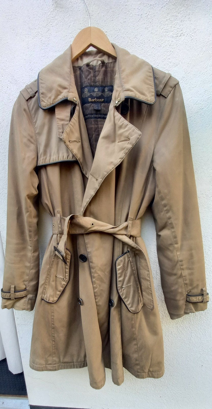 Barbour Trenchcoat, Barbour, Beige, Ophalen of Verzenden, Maat 36 (S)