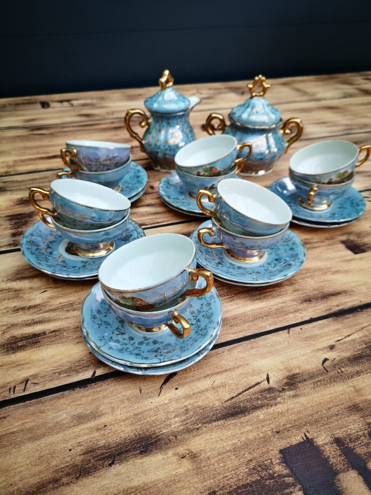 Vintage theeservies, Ophalen