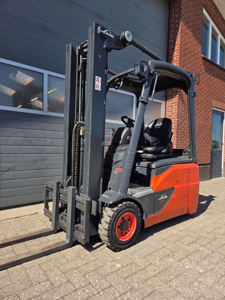 Heftruck Linde E16 Triplex Sideshift Freelift 4500 mm 2014, LINDE, Heftruck, Ophalen of Verzenden, 1000 tot 2000 kg
