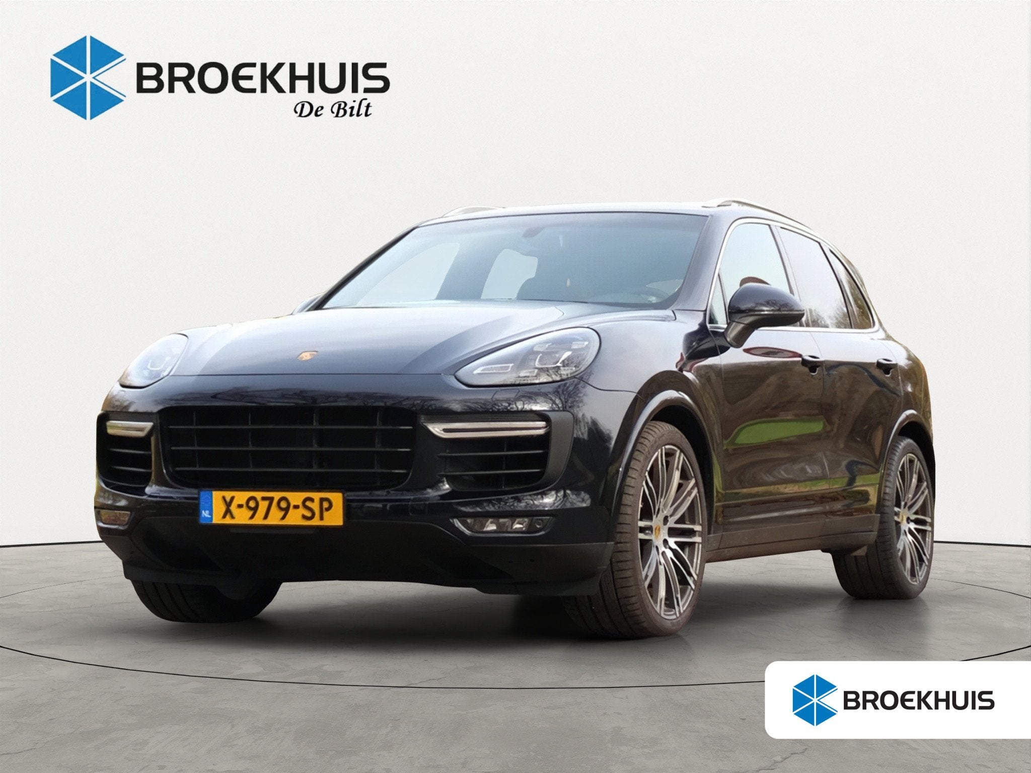 Porsche Cayenne 4.8 Turbo, Auto's, Gebruikt, Blauw, 520 pk, Leder