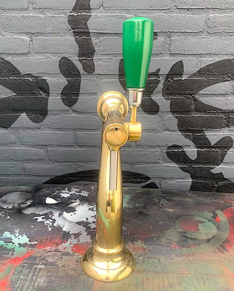 Te koop als nieuw koperen universele bier tapkraan tapzuil ., Ophalen of Verzenden, Zo goed als nieuw