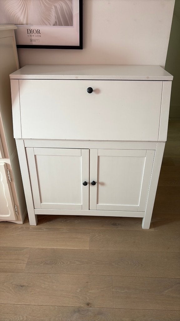 Witte secretaire / bureautje, Huis en Inrichting, Ophalen, Gebruikt