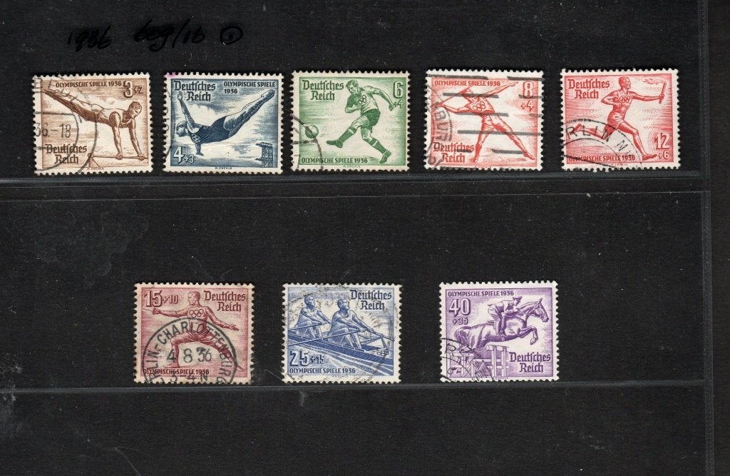 Duitse Rijk 1936 609/16 gestempeld, Postzegels en Munten, Ophalen of Verzenden, Overige periodes, Gestempeld