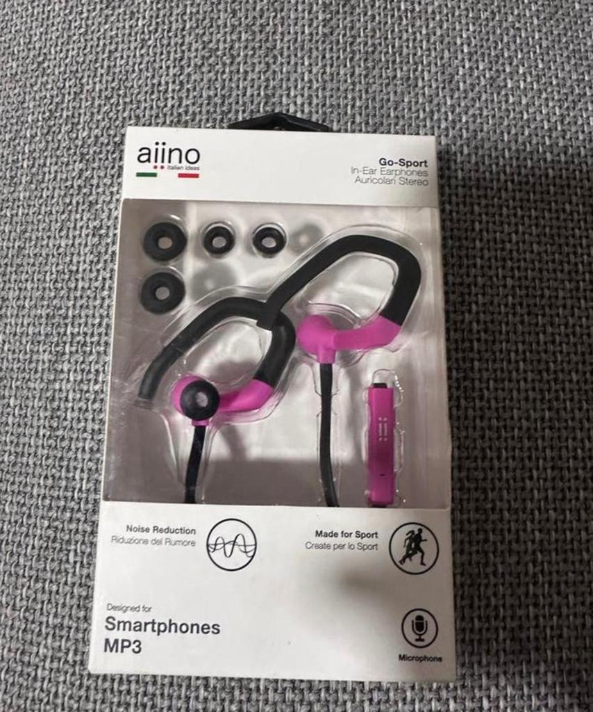 Nieuwe Aiino Go-Sport In-Ear Oordopjes - Roze/Zwart, Overige merken, ., Nieuw, Ophalen of Verzenden