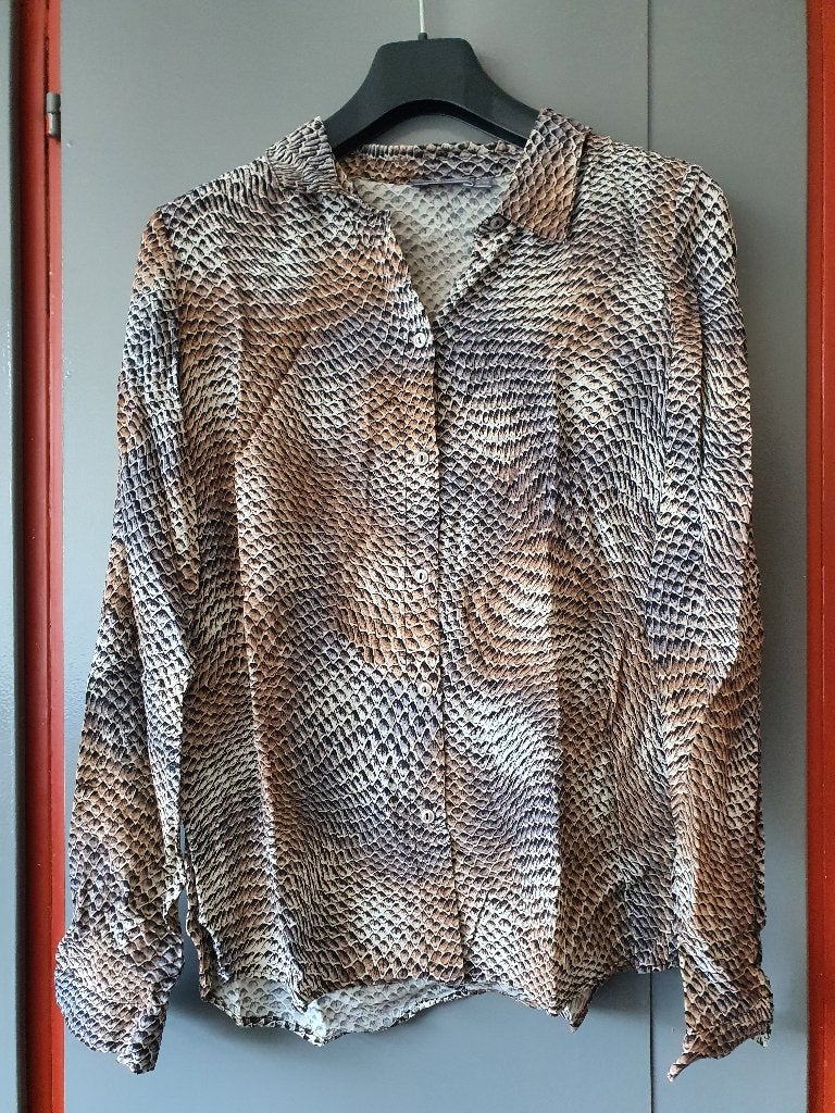Geisha blouse slangenprint | maat S (36), Ophalen of Verzenden, Zo goed als nieuw, Maat 36 (S)