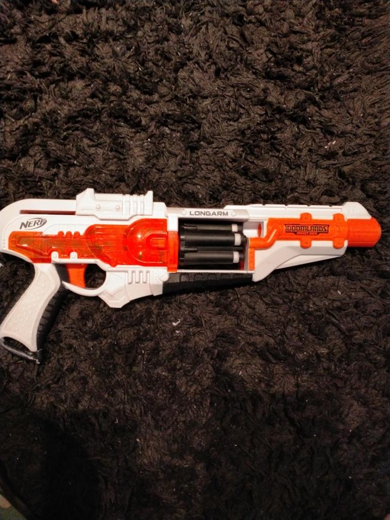 Nerf Doomlands Longarm Blaster, Ophalen of Verzenden, Zo goed als nieuw, Jongen of Meisje