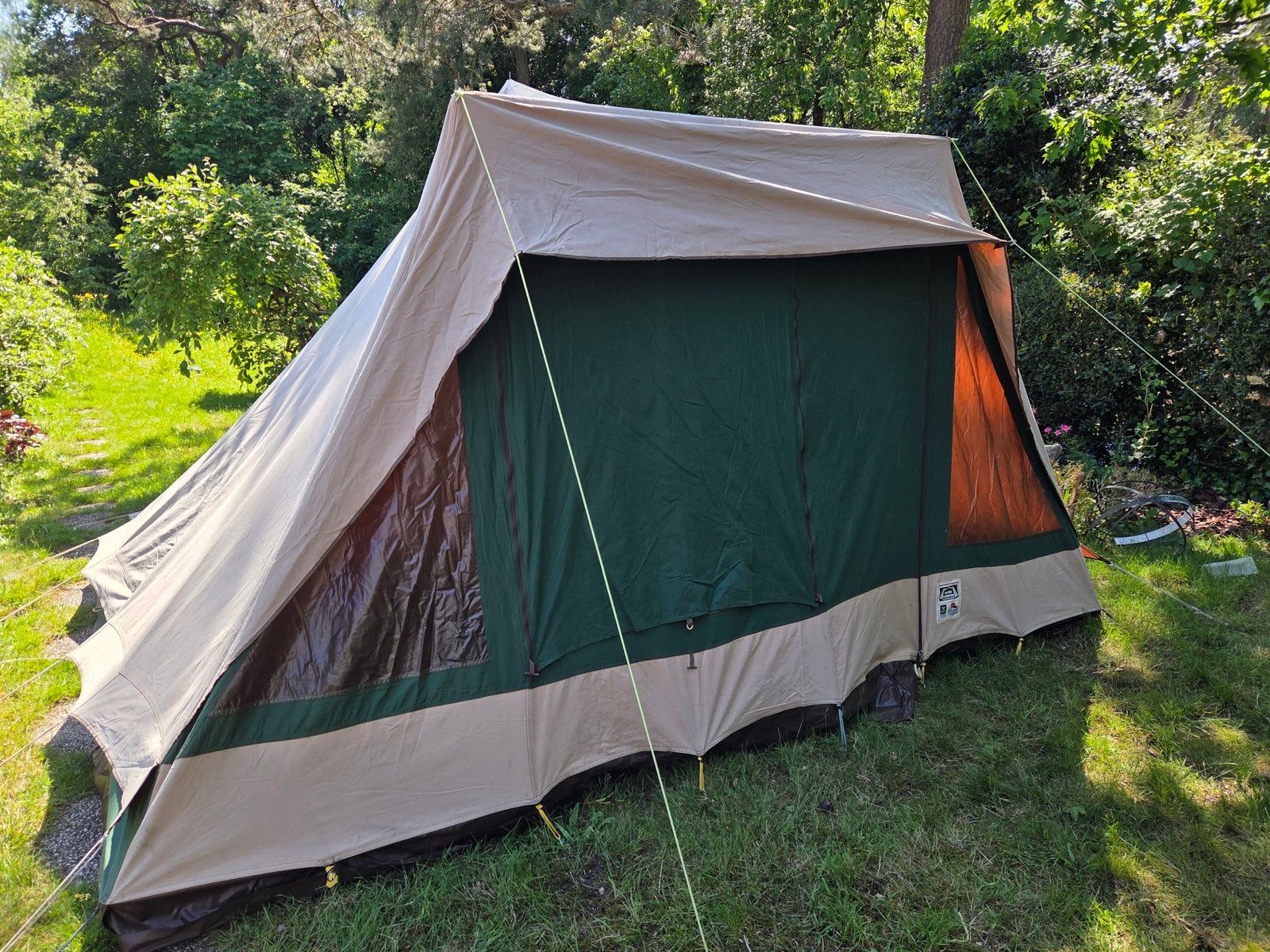 Mooie piramidetent van Ten Cate katoen, Caravans en Kamperen, Tenten, Ophalen, Zo goed als nieuw