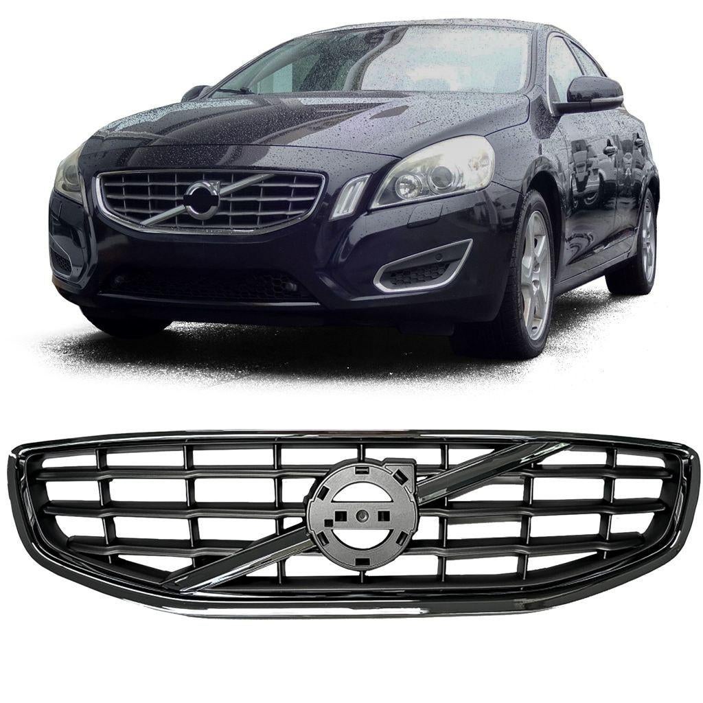 Grill Glans Zwart Chrome Voor Volvo S60 V60 Vanaf 2011 t/m 2, Verzenden, Automotive Parts, A.parts@hotmail.nl, Trasmolenlaan 12 3447 GZ Woerden