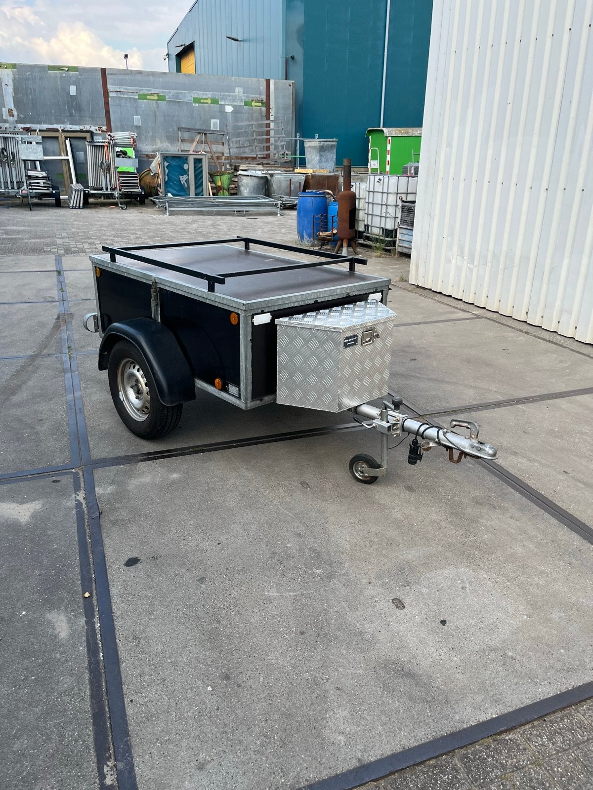 Compacte Bagagewagen met Opbergbox en Dakdragers, Auto diversen, Ophalen, Gebruikt