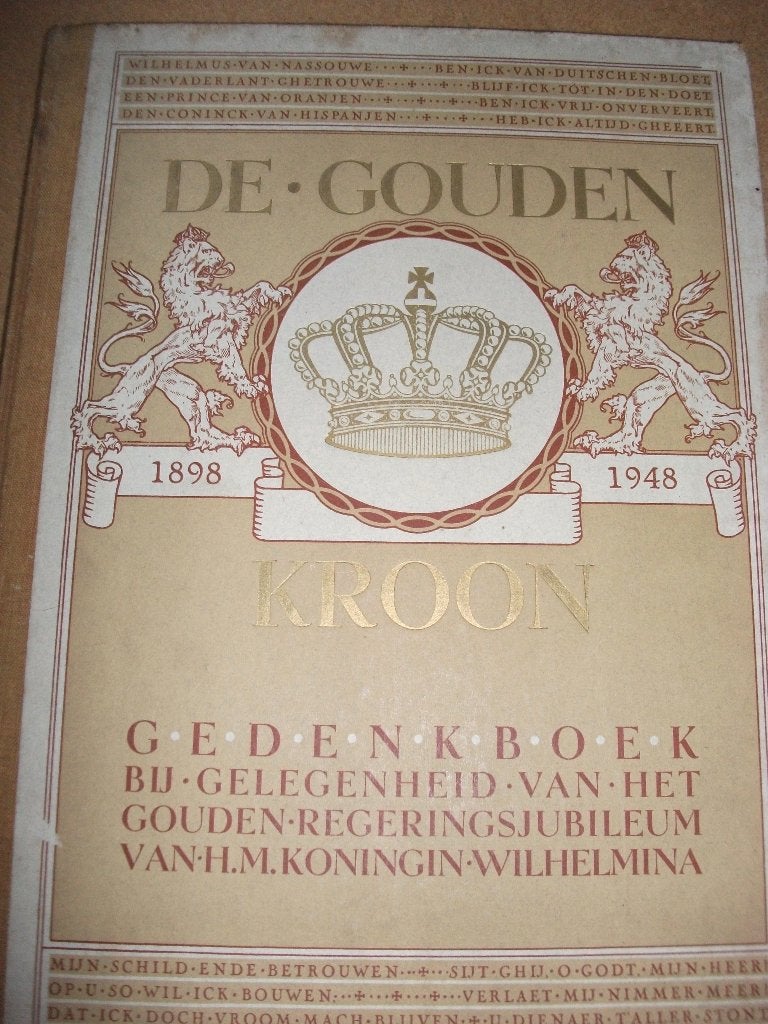 gedenkboek "de gouden kroon", Ophalen of Verzenden, Zo goed als nieuw
