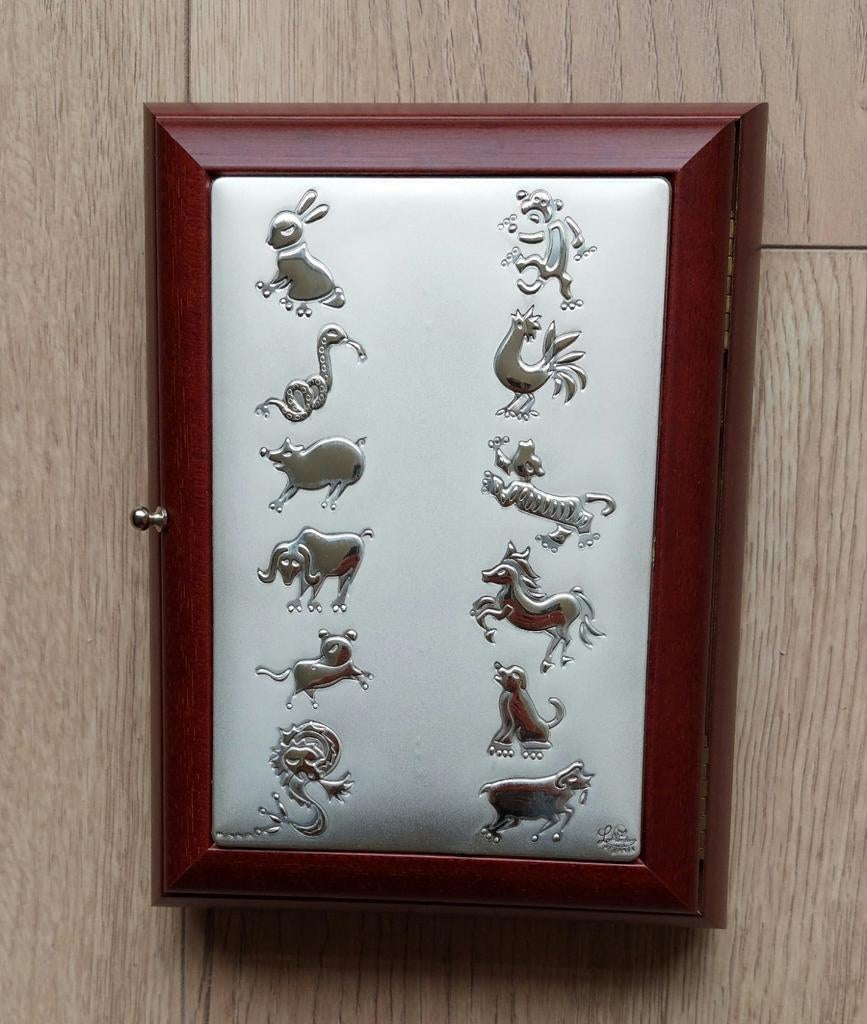 Doos/kistje, hout, sterlingzilver, gemerkt.  Vaderdagtip, Ophalen of Verzenden, Nieuw