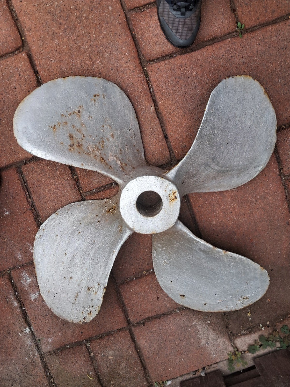 Vintage Stalen Bootschroef - Decoratief Object of Project???, Ophalen
