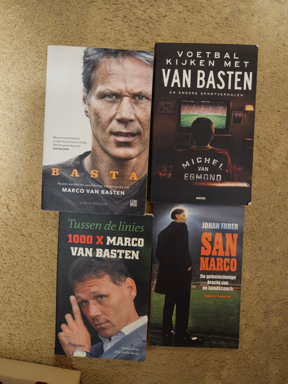 4 boeken Marco van Basten, Maat XL, Ophalen of Verzenden, Overige typen