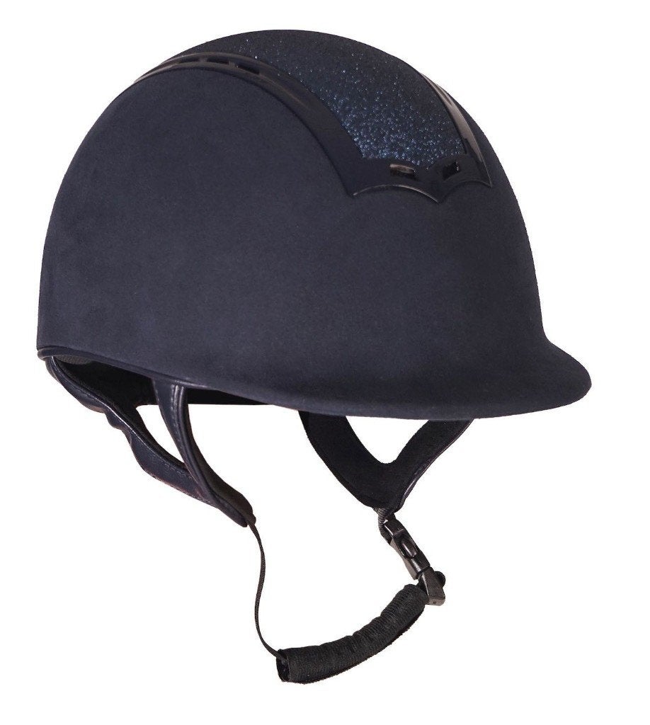 Blauwe Horka Premium cap maat 54 55 56 en 57, Dieren en Toebehoren, Paardrijkleding, Blauw, Sierdetails, Nieuw, Ophalen of Verzenden