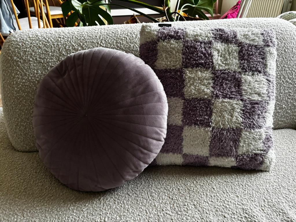 Kussenset lila, Huis en Inrichting, Woonaccessoires | Kussens, Ophalen of Verzenden, Gebruikt, Paars, Vierkant
