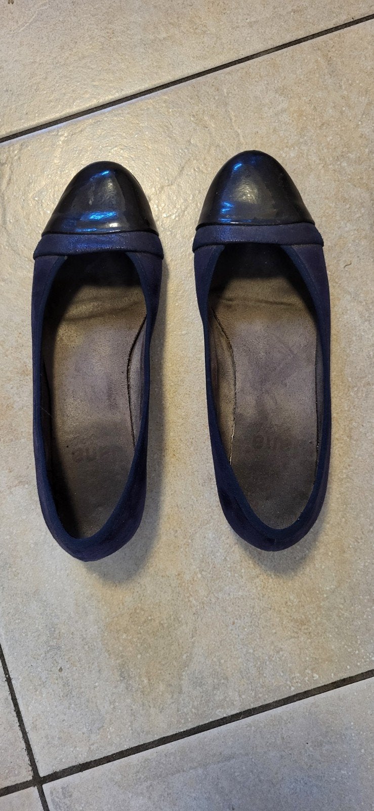 Donkerblauwe ballerina's, Kleding | Dames, Jana, Ballerina's, Gedragen, Verzenden