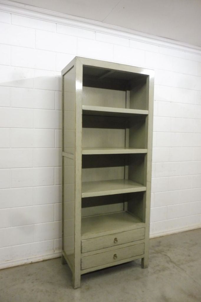 Landelijke boekenkast licht groen, Huis en Inrichting, Kasten | Boekenkasten, 200 cm of meer, Nieuw, Landelijk, 25 tot 50 cm