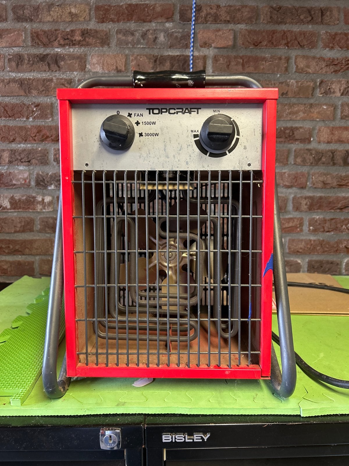 Topcraft elektrische kachel 1500W/3000W, Ophalen of Verzenden, Gebruikt, 800 watt of meer, Kachel