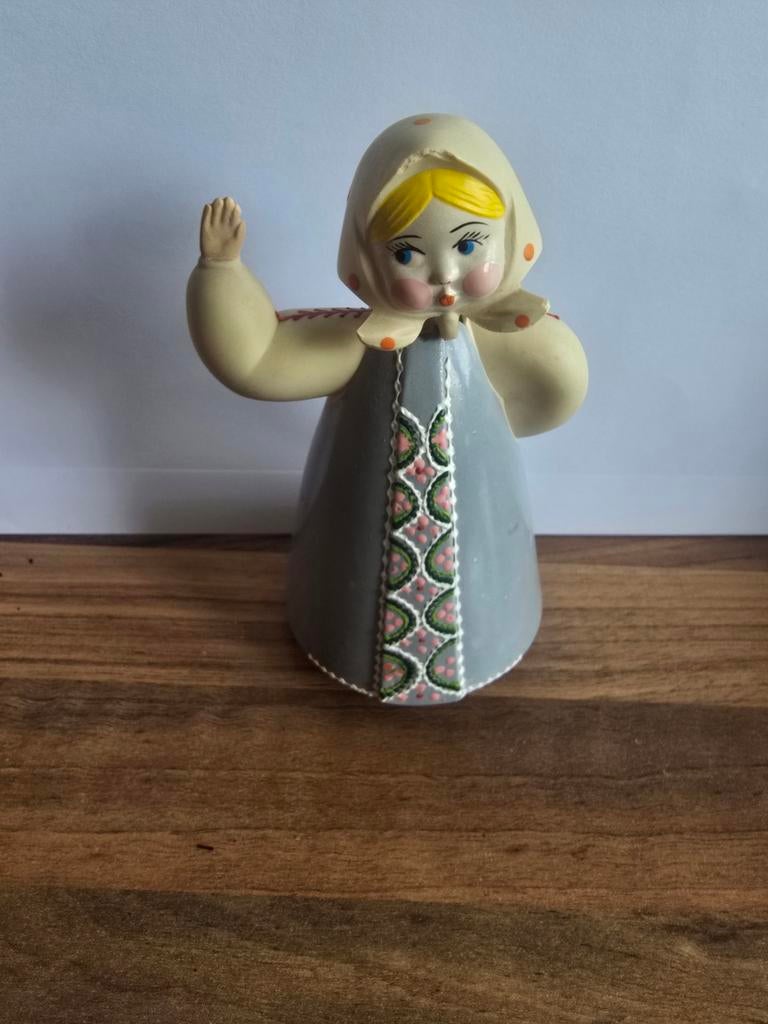 Vintage Garenhouder Meisje met Hoofddoek, Antiek en Kunst, Antiek | Woonaccessoires, Ophalen of Verzenden