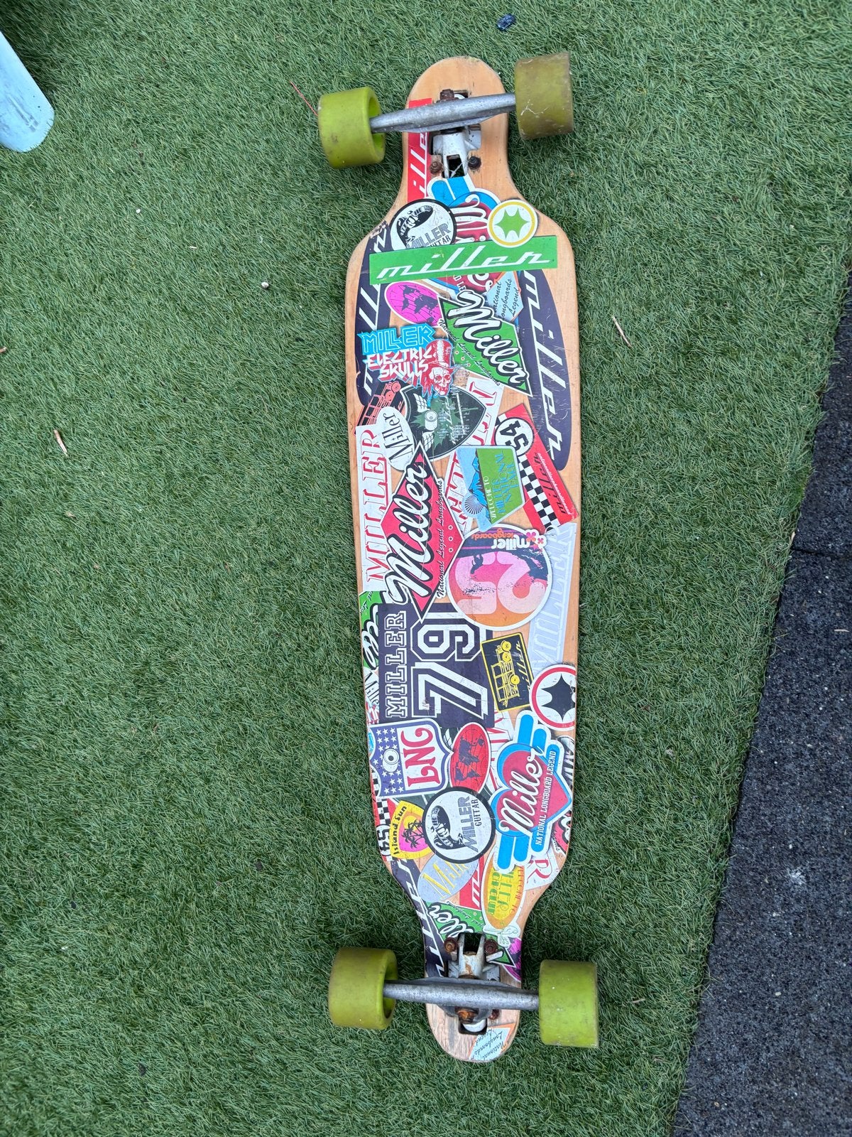 Miller Travel Sticker Longboard - Drop-Through Systeem, Ophalen, Gebruikt, Skateboard, Longboard