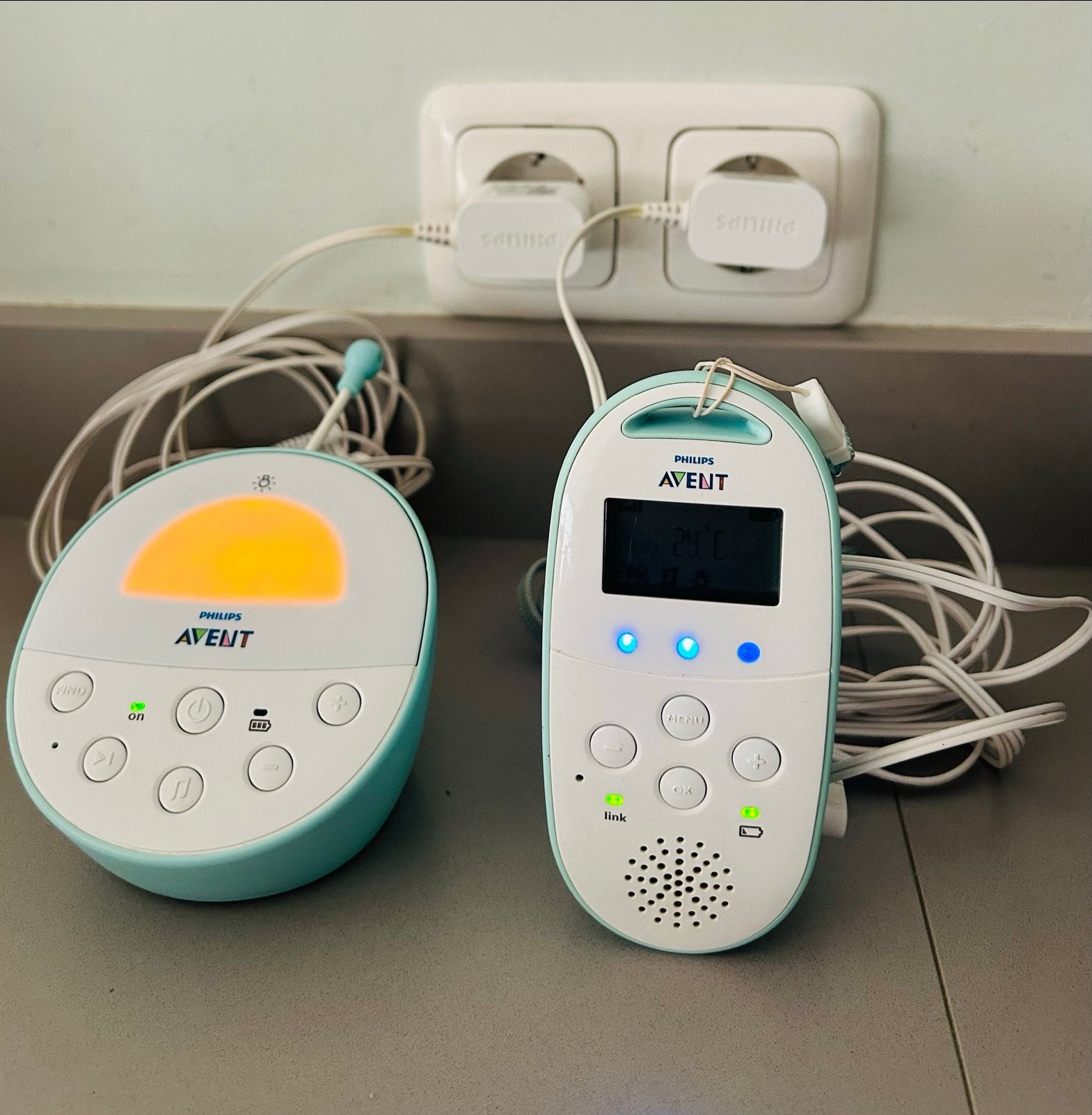Philips Avent Babyfoon SCD505/00 DECT, Ophalen, Zo goed als nieuw, 250 meter of meer, Digitaal