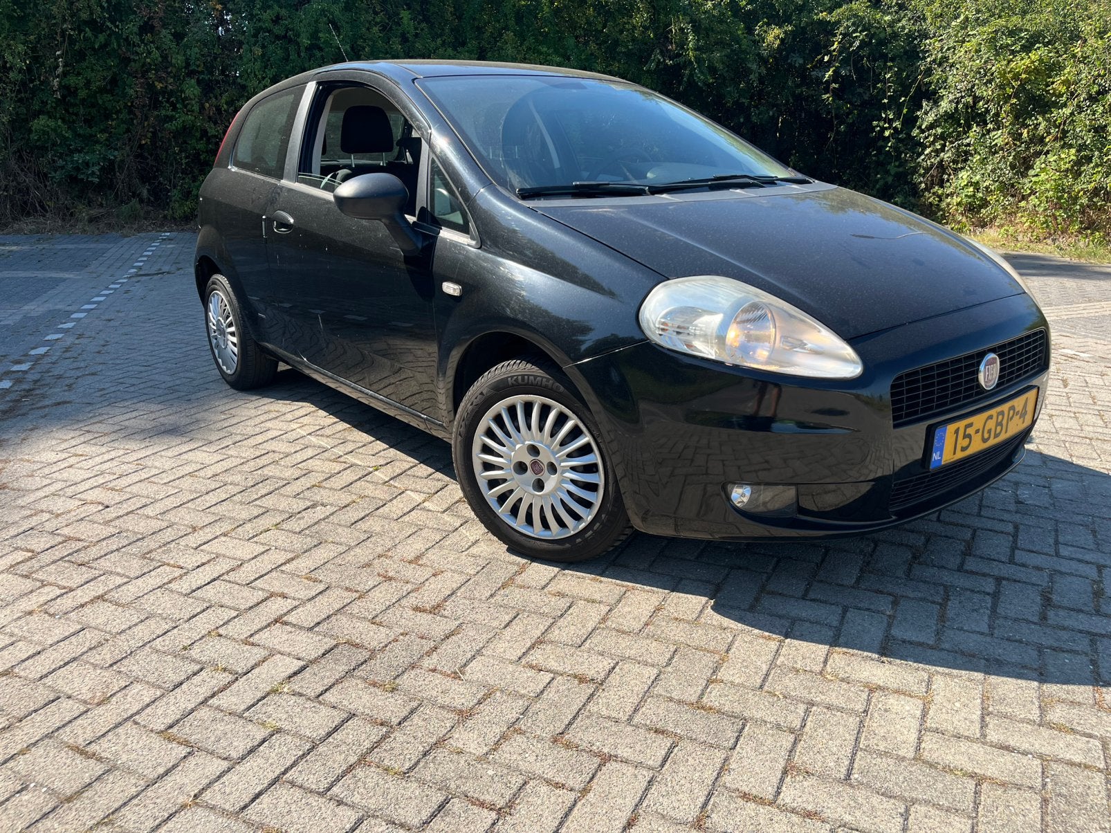 Fiat Punto 1.4 3DR 2008 Zwart, Voorwielaandrijving, Stof, 40 €/maand, 4 cilinders