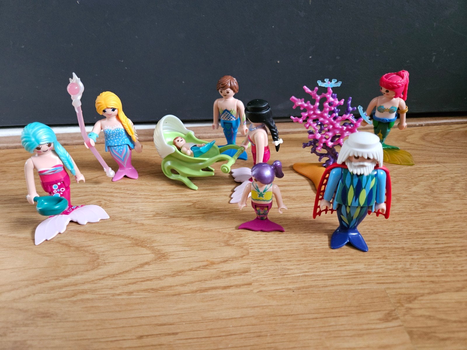 playmobil zeemeerminnen met baby en kinderwagen, Kinderen en Baby's, Speelgoed | Playmobil, Gebruikt, Complete set, Fantasy, Ophalen of Verzenden